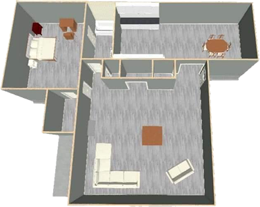 One Bedroom / One Bath - 800 Sq. Ft.*